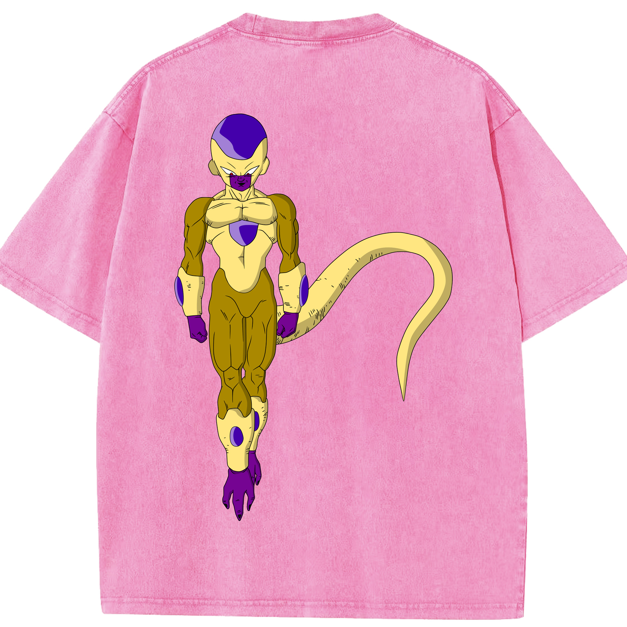 （画像用） ドラゴンボール フリーザ DRAGON BALL Frieza 綿100% ヴィンテージ風 半袖Tシャツ（背面プリント）